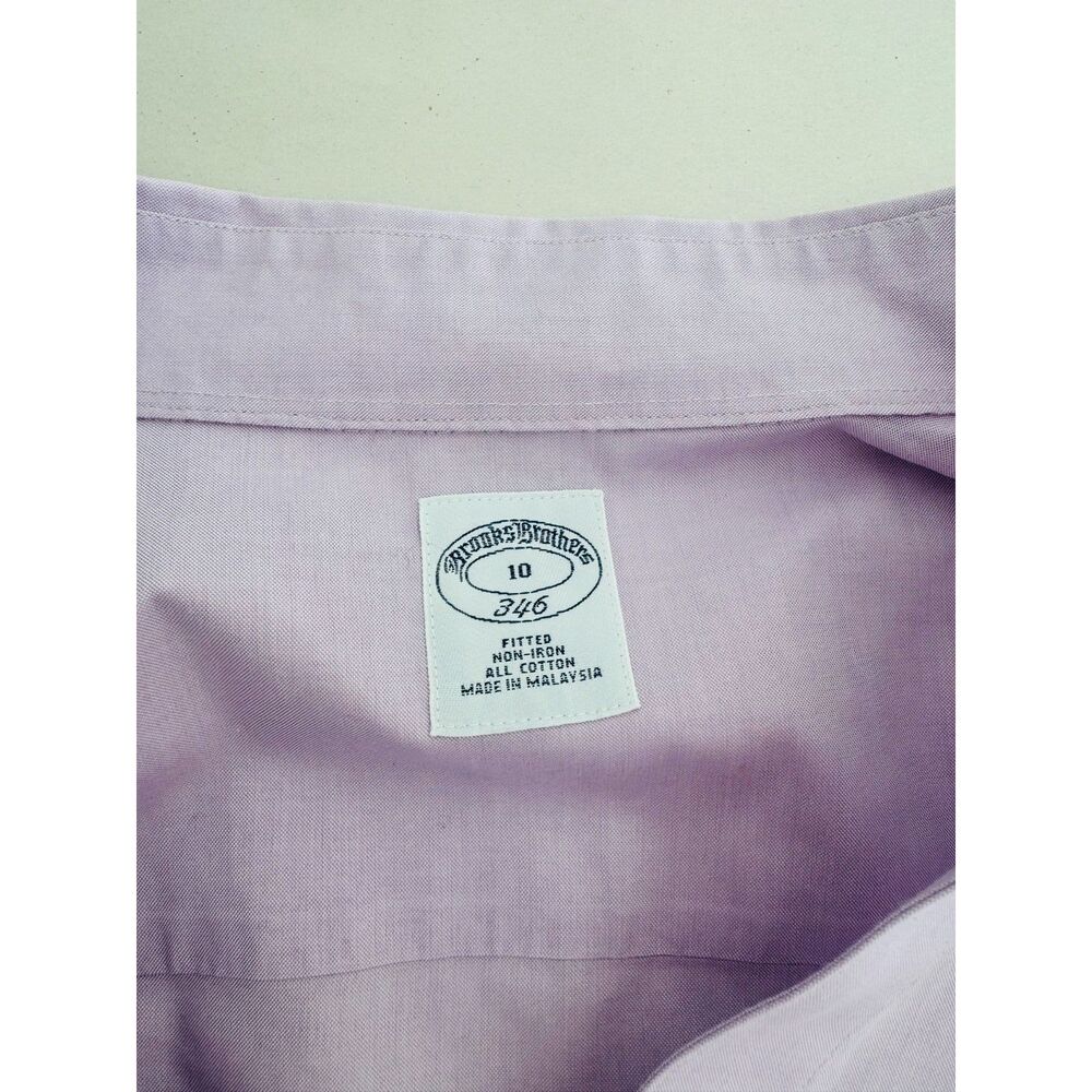 Brooks Brothers 346 fitted non iron button shirt career lavender purple women 10 - Picture 3 of 6